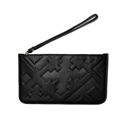 EMBOSSED WRISTLET BAG